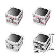 Nail Polishing Head 25 Holes Display Stand Dustproof Storage Box(Pink)