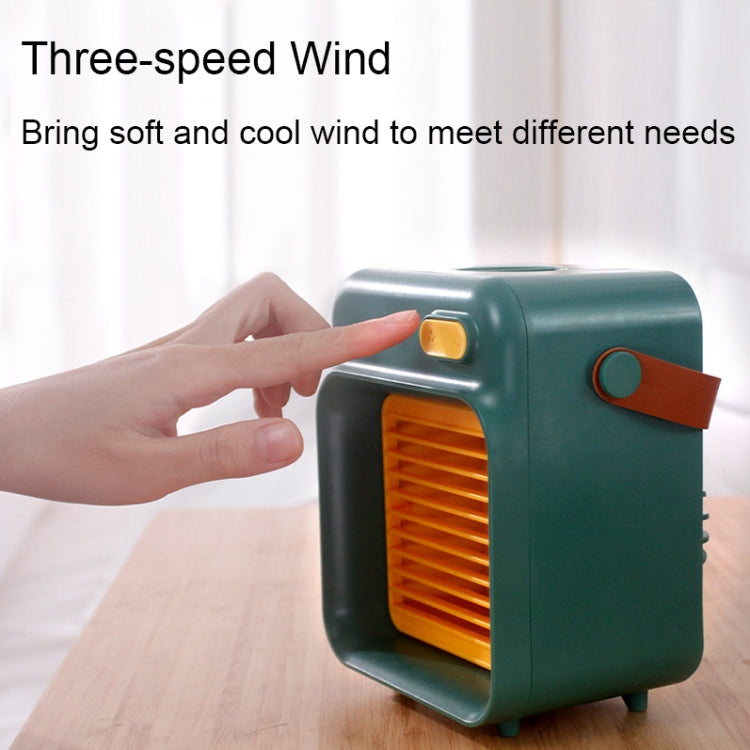 F05 USB Portable Mini Multifunctional Spray Cooling Fan, Spec: Plug-in Model (Green)