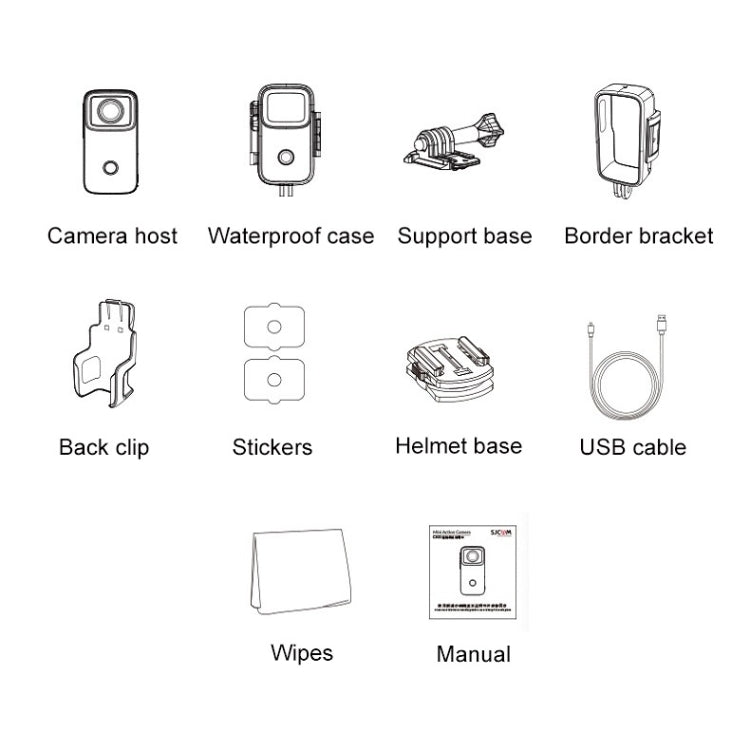 Thumb Action Camera 4K HD Anti-shake WiFi Camera(Black)