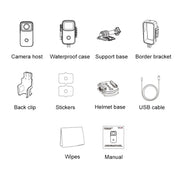 Thumb Action Camera 4K HD Anti-shake WiFi Camera(Black)