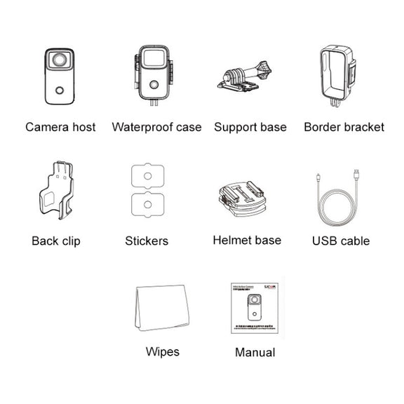 Thumb Action Camera 4K HD Anti-shake WiFi Camera(Black)