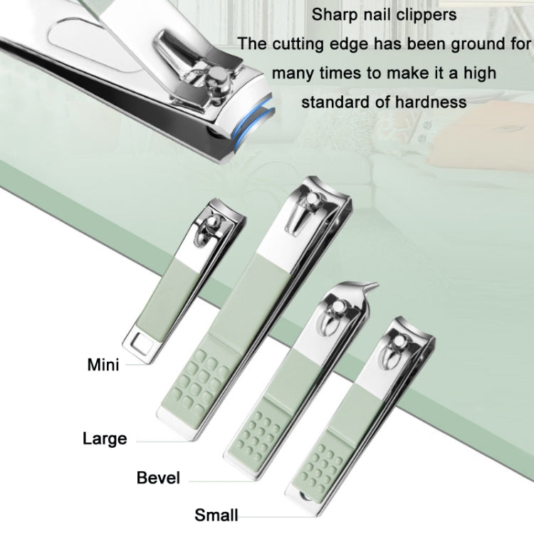 Stainless Steel Nail Clipper Nail Art Tool Set, Color: 9 PCS/Set (Blue)