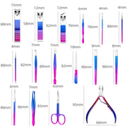 12 PCS/Set Stainless Steel Bright Beauty Nail Clipper Trimming Set