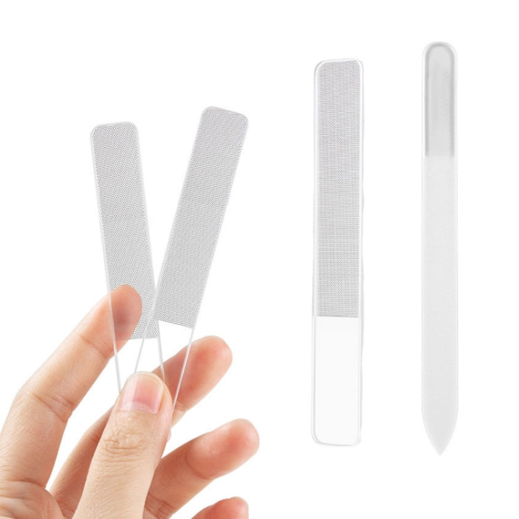 6 PCS Transparent Nano Glass Polished Nail File, Specification: Glass File Bulk