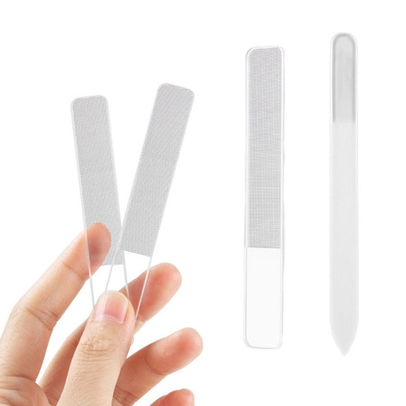 6 PCS Transparent Nano Glass Polished Nail File, Specification: Glass File Bulk