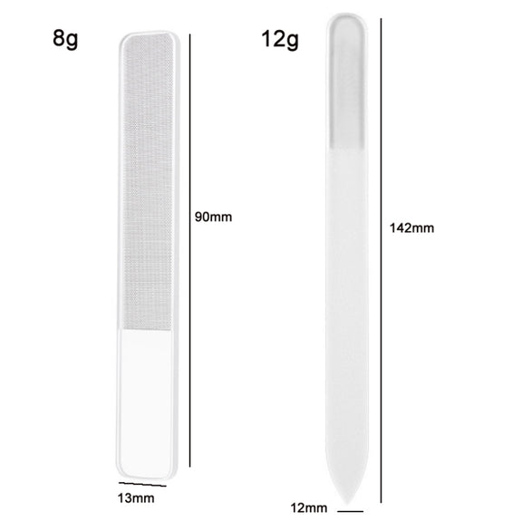 6 PCS Transparent Nano Glass Polished Nail File, Specification: Glass File Bulk
