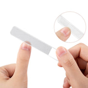 6 PCS Transparent Nano Glass Polished Nail File, Specification: Glass File Bulk