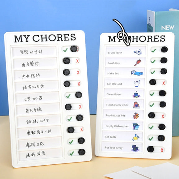 Wall Hanging Checklist Memo Boards Adjustable Checklist Board,Style: My Chores
