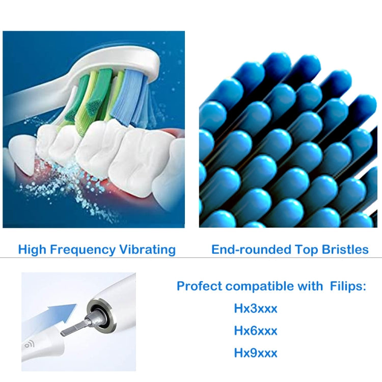 Toothbrush Head For Philips HX3/HX6/HX9 Series(Diamond Bright Black)