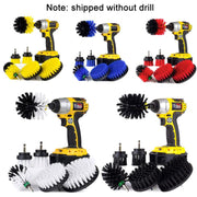 6 PCS / Set Electric Drill Head Car Tire Floor Crevice Cleaning Brush(Red)