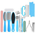 20 In 1 Foot File Grinding Exfoliating Manicure And Pedicure Kit(Blue) - Grinding Tools & Accessories by PMC TechLife | Online Shopping South Africa | PMC TechLife | Buy Now Pay Later Mobicred