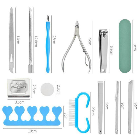 20 In 1 Foot File Grinding Exfoliating Manicure And Pedicure Kit(Yellow)