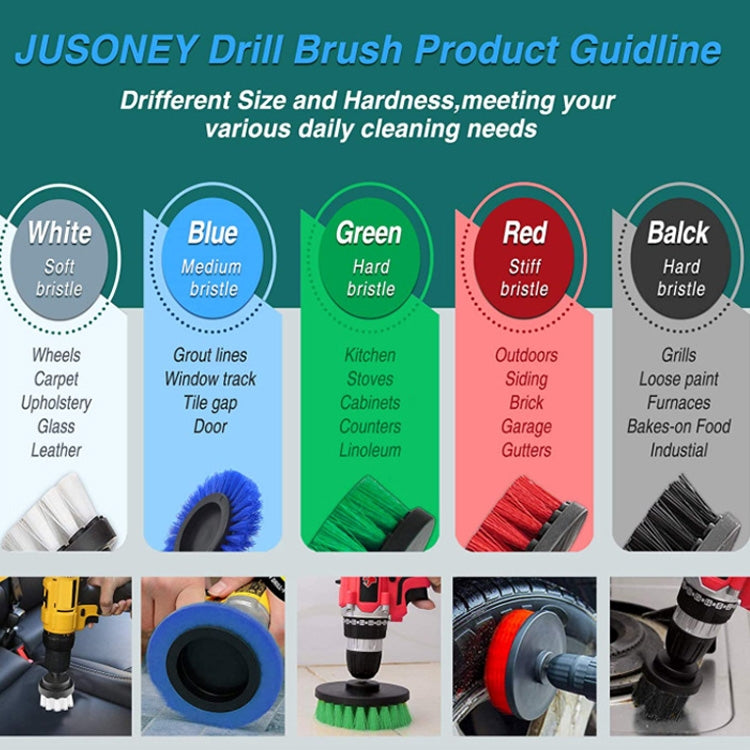 6 PCS / Set Kitchen Bathroom Car Tire Floor Crevice Clean Diamond Brush(Color Random Delivery)