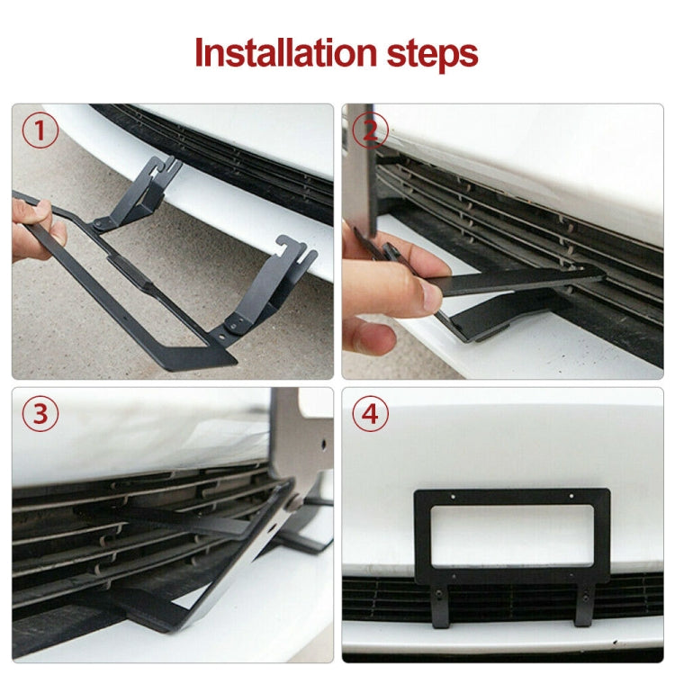 Punch-free Front License Plate Holder American License Plate Bracket(For Tesla Model 3)