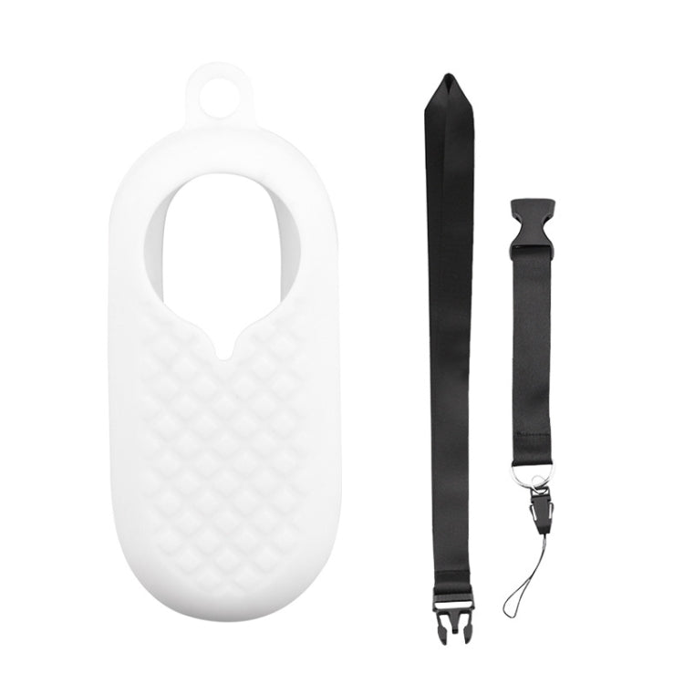 2 PCS Thumb Camera Silicone Case + Lanyard For Insta360 GO2(White)