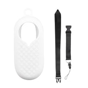 2 PCS Thumb Camera Silicone Case + Lanyard For Insta360 GO2(White)