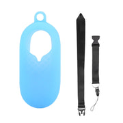 2 PCS Thumb Camera Silicone Case + Lanyard For Insta360 GO2(Blue)