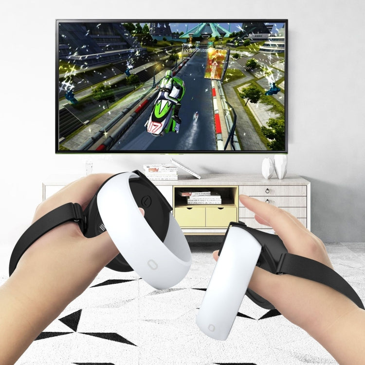 VR Controller Anti-collision Half-pack Silicone Protective Cover For Oculus Quest 2(Black)