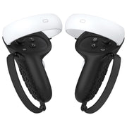 VR Controller Anti-collision Half-pack Silicone Protective Cover For Oculus Quest 2(Black)