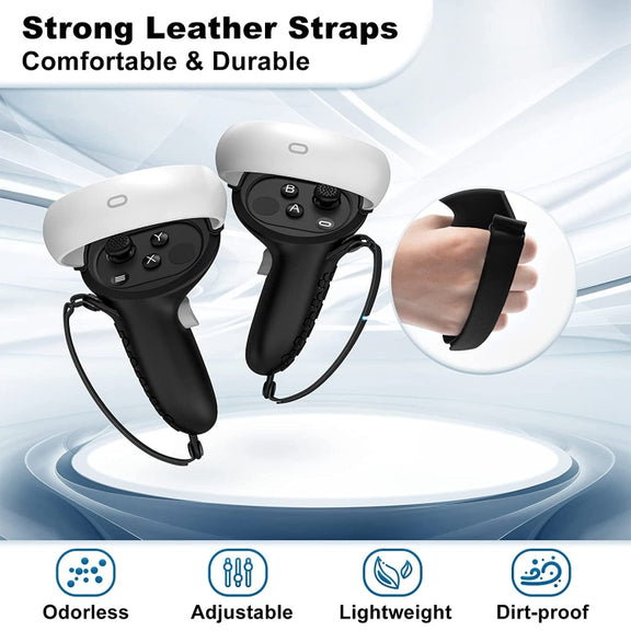 VR Controller Anti-collision Half-pack Silicone Protective Cover For Oculus Quest 2(Black)