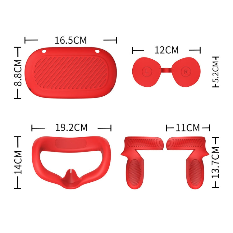 VR Glasses Lens Shell Handle Protective Case For Oculus Quest 2(Red)