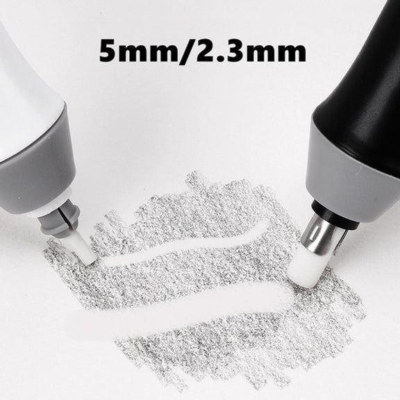 Tenwin 8302 Adjustable Electric Eraser With Rubber Refills For Sketch Drawing Erasing(Black)