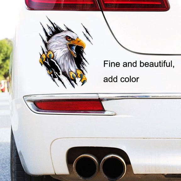 5PCS Tear Eagle 3D Car Sticker Scratch Covering Body Pull Flower Sticker, Style: Right (18x 24cm)