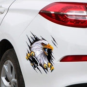 5PCS Tear Eagle 3D Car Sticker Scratch Covering Body Pull Flower Sticker, Style: Right (18x 24cm)