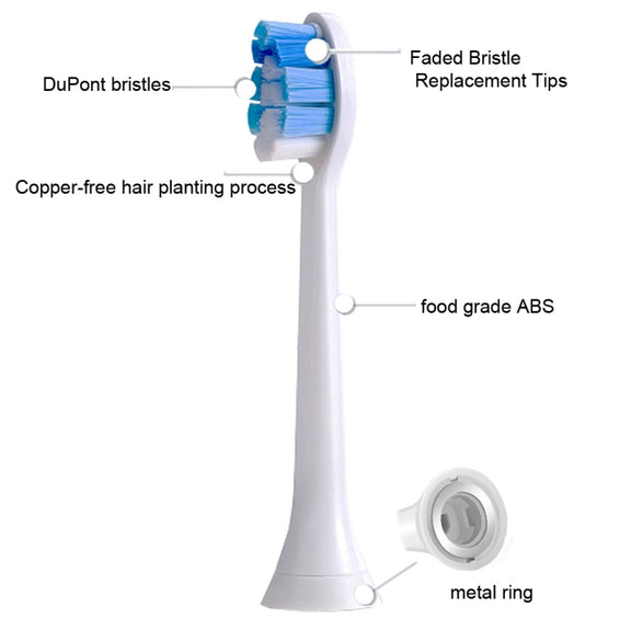 2 PCS Electric Toothbrush Head for Ulike UB602 UB603 UB601,Style: Basic Cleaning Pink