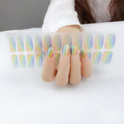 22 Fingers Shiny Onion Powder Starry Water-resistant Nail Sticker(ZX-3022)