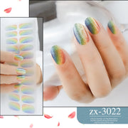 22 Fingers Shiny Onion Powder Starry Water-resistant Nail Sticker(ZX-3022)