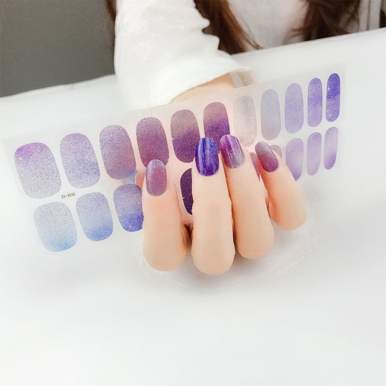 22 Fingers Shiny Onion Powder Starry Water-resistant Nail Sticker(ZX-3032)