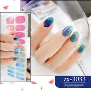 22 Fingers Shiny Onion Powder Starry Water-resistant Nail Sticker(ZX-3033)