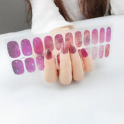 22 Fingers Shiny Onion Powder Starry Water-resistant Nail Sticker(ZX-3034)