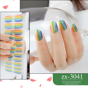 22 Fingers Shiny Onion Powder Starry Water-resistant Nail Sticker(ZX-3041)