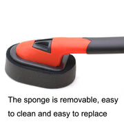 Handle + Sponge Long Handle Car Tire Varnishing Brush Tire Waxing Brush Sponge