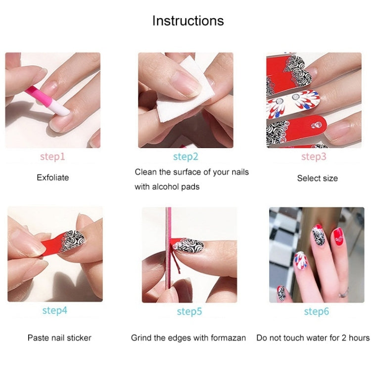 10 PCS 3D Hot Stamping Water-resistant Nail Art Sticker(Z/A109)