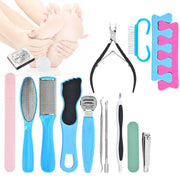 HT16-2 16 In 1 Foot File And Grinder Peeling Pedicure Set(Blue)