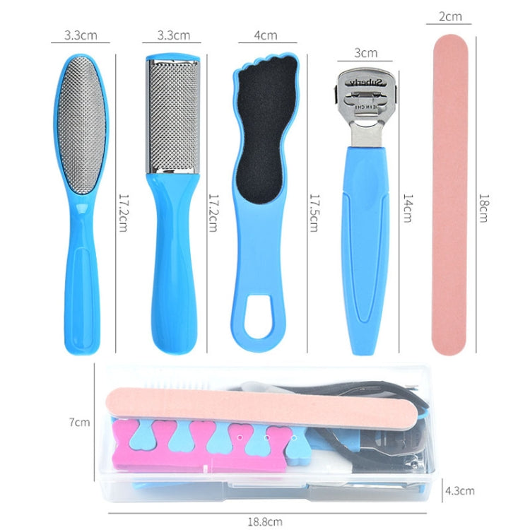 HT16-2 16 In 1 Foot File And Grinder Peeling Pedicure Set(Blue)