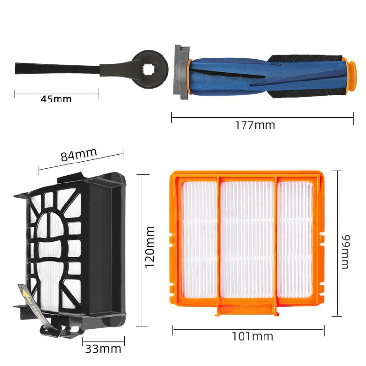 For Shark AI AV2501AE / AV2502AE Robot Vacuum Accessories 2pcs Side Brush