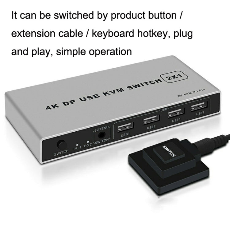 8K KYSW59 60HZ DP USB KVM Switch 2-in-1 Computer Sharing Device