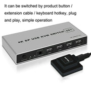 8K KYSW59 60HZ DP USB KVM Switch 2-in-1 Computer Sharing Device