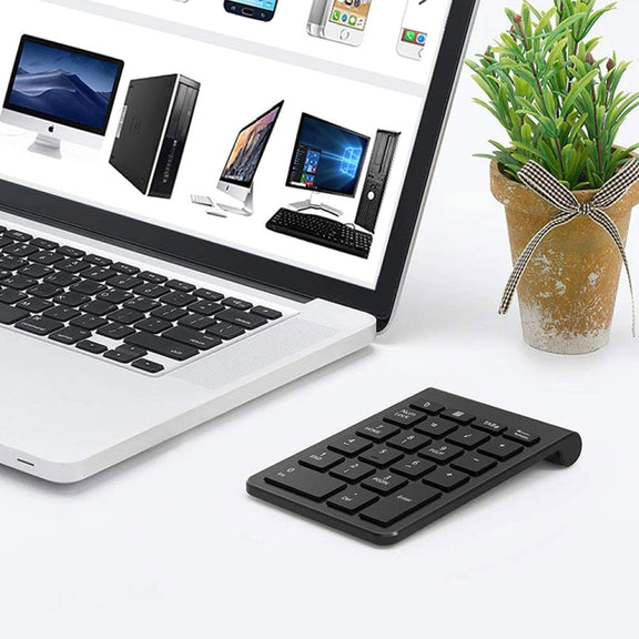 BT304 22 Keys Laptop Mini Wireless Keyboard, Spec: 2.4G (Silver Black)