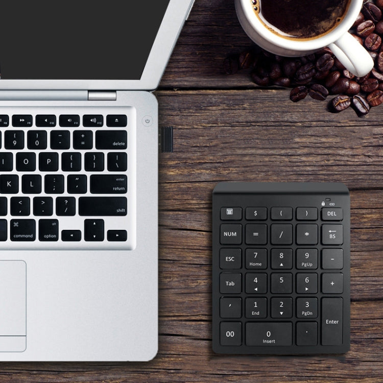 BT302 28 Keys Laptop Mini Wireless Keyboard, Spec: Bluetooth (Black)