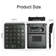 BT302 28 Keys Laptop Mini Wireless Keyboard, Spec: Bluetooth (Gray)
