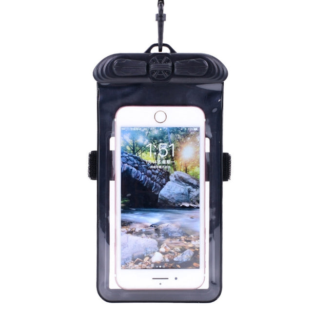Tteoobl Diving Phone Water-resistant Bag Can Be Hung Neck Or Tied Arm, Size: Small(Black)