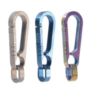 Men Titanium Alloy Keychain Car Key Waist Hanging(Blue)