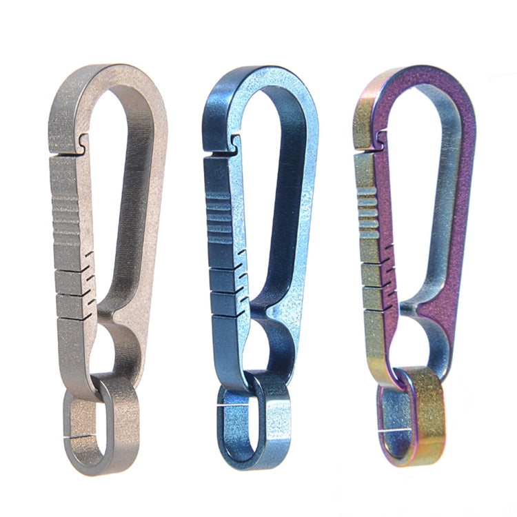 Men Titanium Alloy Keychain Car Key Waist Hanging(Colorful Titanium)