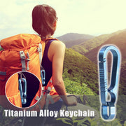 Men Titanium Alloy Keychain Car Key Waist Hanging(Blue)