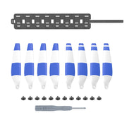 Sunnylife MM3-SN443 For Mini 3 Pro Propeller Blades + Silicone Folding Storage Bag(Blue Strip+Gray Bag)